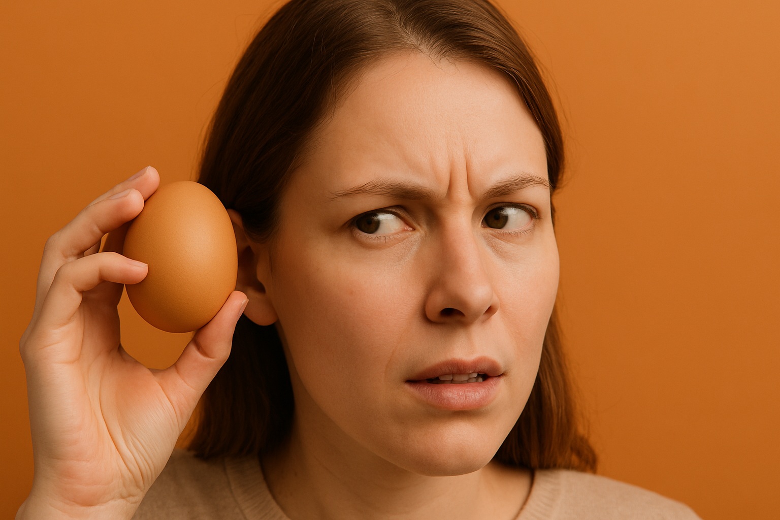 Внутри яйца не должно быть слышно всплесков. Фото.