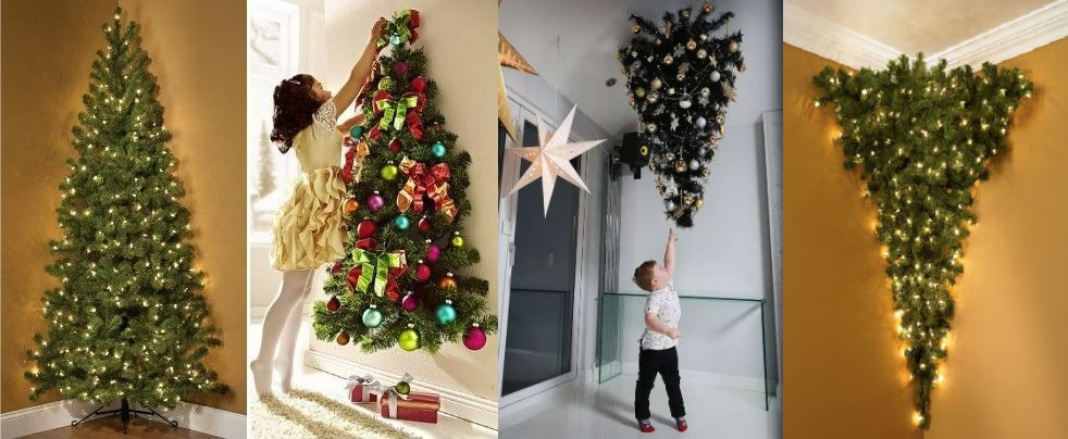 Варианты ёлок есть на любой вкус, фантазию и пространство. Источники изображений: novate.ru, mirror.co.uk. Фото.