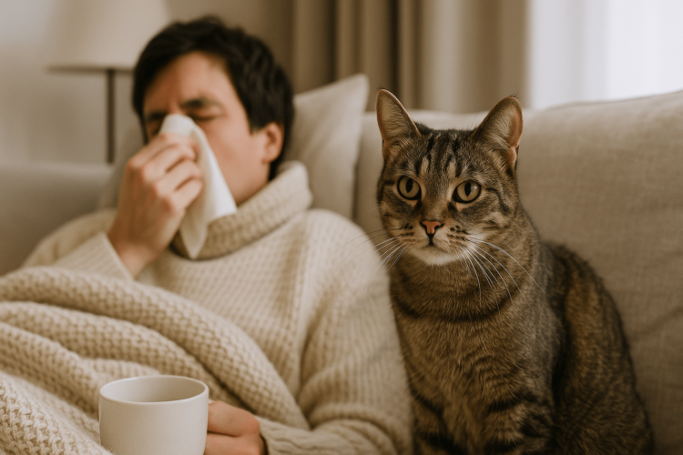 Простуда у кошек: чем она отличается от человеческой. Кошки не подхватывают обычную простуду от человека, но у них бывают собственные респираторные болезни. Фото.