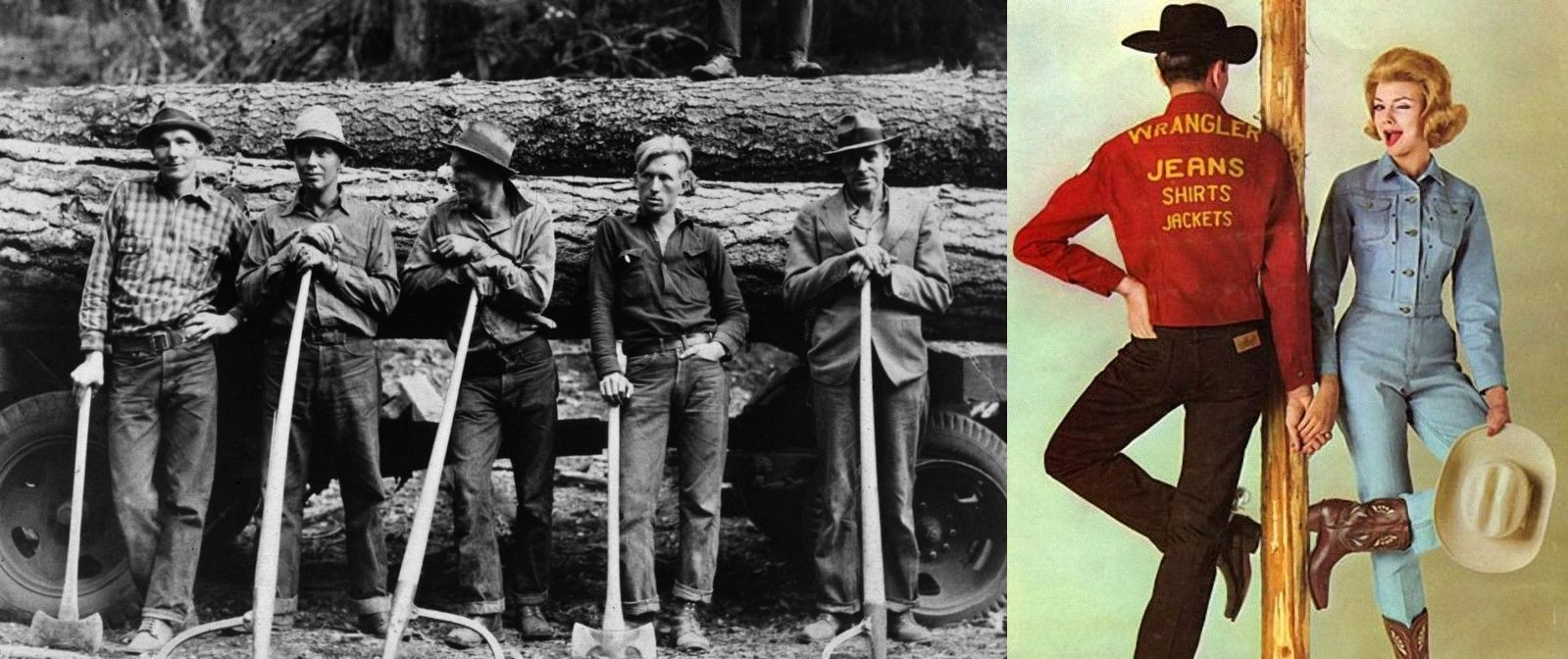 Джинсы возникли как рабочая одежда, которую женщины начали носить примерно с 1930–40-х годов. Там не было предпосылок зеркалить застёжки. Источники изображений: thoughtco.com, gollum.space. Фото.