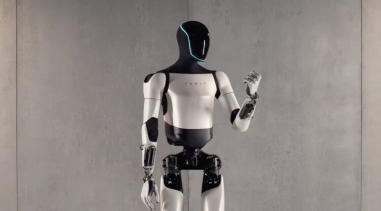 Создание цифрового бессмертия. Робот Tesla Optimus от Илона Маска. Источник изображения: engadget.com. Фото.