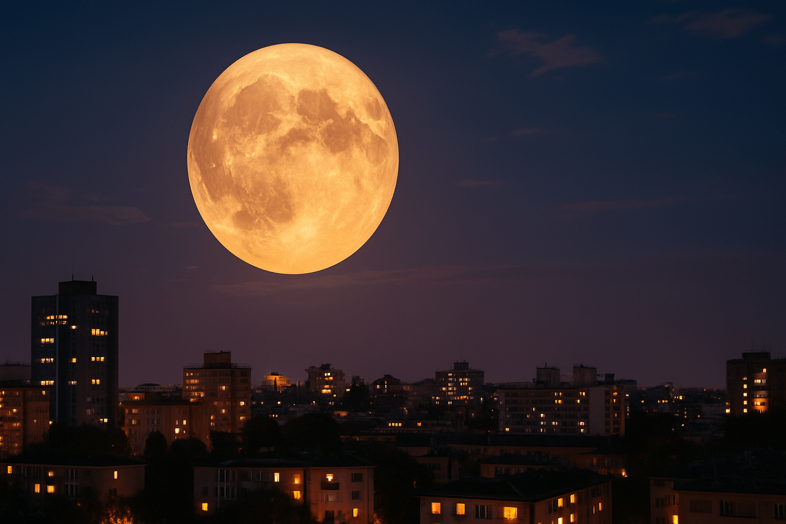 Самое большое суперлуние 2025 года. Хотя разницу в размерах полнолуний трудно заметить невооруженным глазом, всё же ноябрьское суперлуние будет зрелищным, особенно на старте. Фото.