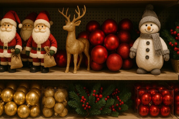 Почему рано ставят елки и украшения. И не факт, что новогодние игрушки сейчас продаются по скидке. Фото.