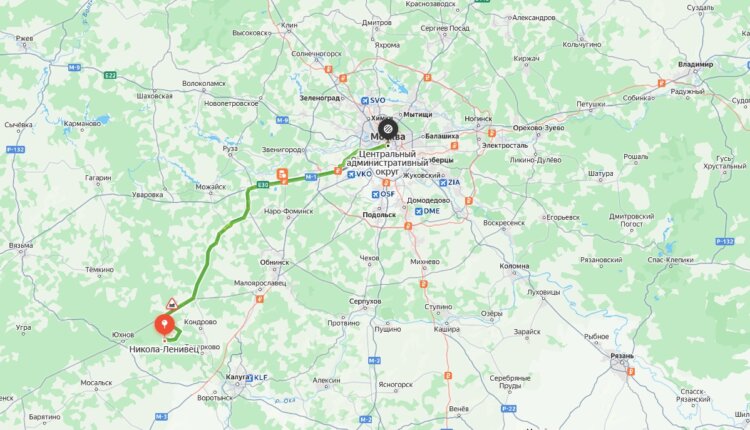 Как добраться до «Никола Ленивец». Поездка в Никола Ленивец из центра Москвы занимает около 3 часов. Фото.