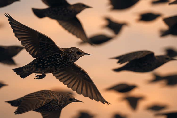 Как птицы координируют движение в полёте. У птиц выше частота восприятия мельканий — до 70–120 раз в секунду у отдельных видов, поэтому они мгновенно замечают сдвиги соседей. Как птицы координируют движение в полёте. У птиц выше частота восприятия мельканий — до 70–120 раз в секунду у отдельных видов, поэтому они мгновенно замечают сдвиги соседей. Фото.