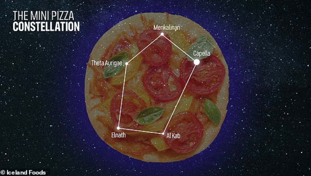 Как увидеть созвездия. Созвездие мини-пиццы. Источник изображения: dailymail.co.uk. Фото.
