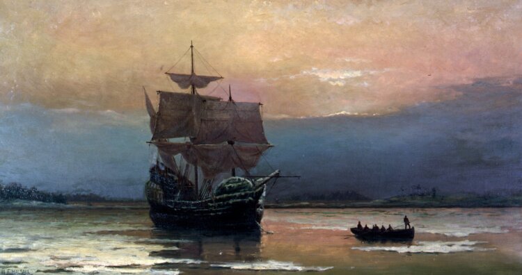 Как появился День благодарения. Корабль Мейфлауэр. Источник изображения: wikipedia.org. Фото.