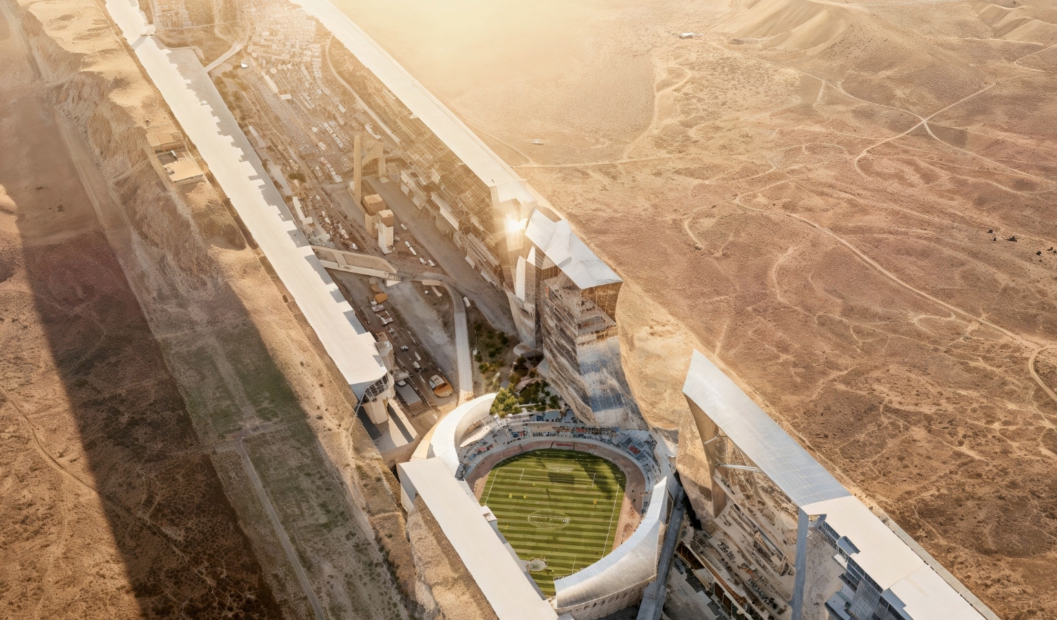 В идеале, город The Line должен бы выглядеть так. Источник изображения: sh-liangxin.com. Фото.