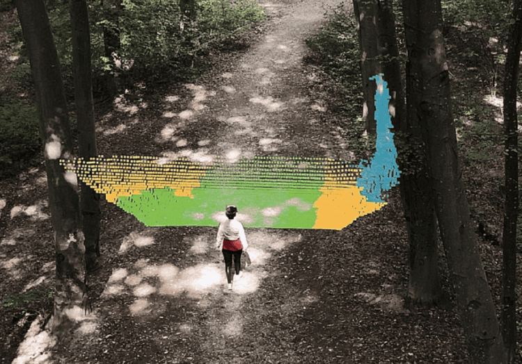 Как работает устройство для слепых. Датчики работают по принципу автономного автомобиля. Изображение: newatlas. Фото.