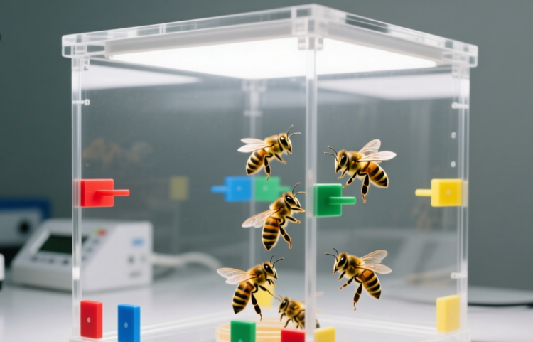 Социальное поведение пчел. Пчелы не просто определяли цвета, но и передавали эту информацию другим. Социальное поведение пчел. Пчелы не просто определяли цвета, но и передавали эту информацию другим. Фото.