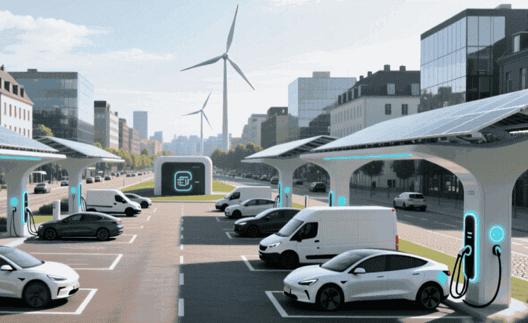 Поддержка малых электромобилей. Такая картина будет становиться все более привычной, но попозже. Фото.