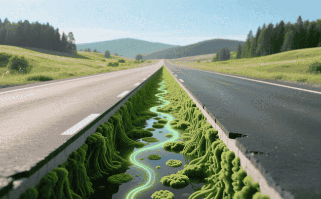 Как асфальт из водорослей позволит забыть о ремонте дорог. Фото.