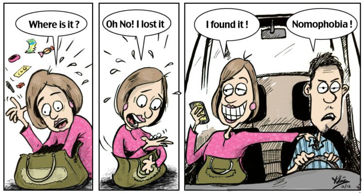 Номофобия — страх остаться без телефона и его симптомы. Вы точно это испытывали. Источник изображения: quotesgram.com. Фото.