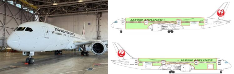 Рифлёное покрытие Boeing 787-9: как «акулья кожа» экономит топливо. Boeing 787-9 и области применения Риблета — специального ребристого покрытия. Источник изображений: press.jal.co.jp. Фото.