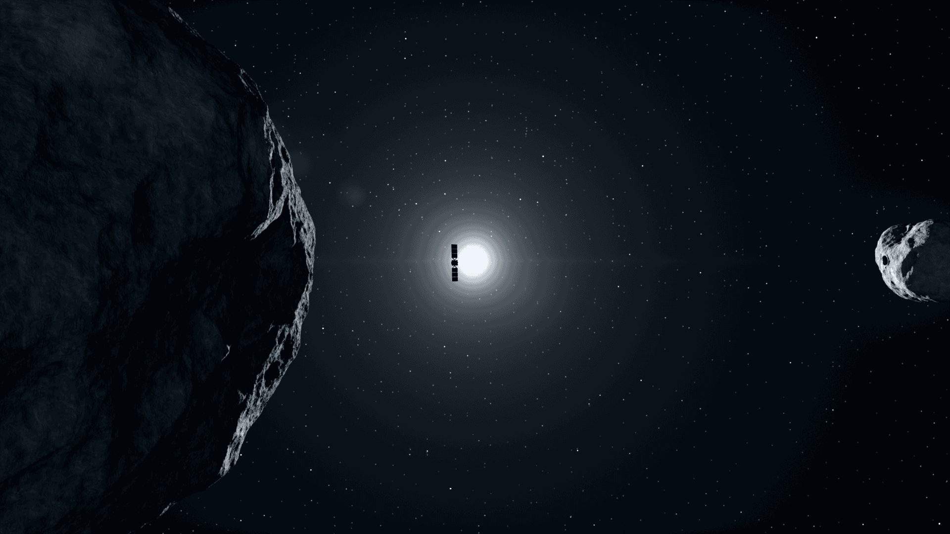 Сколько околоземных астероидов найдено и какие из них считаются опасными. Hera проносится мимо Дидима к Диморфосу. Источник изображения: esa.int. Фото.