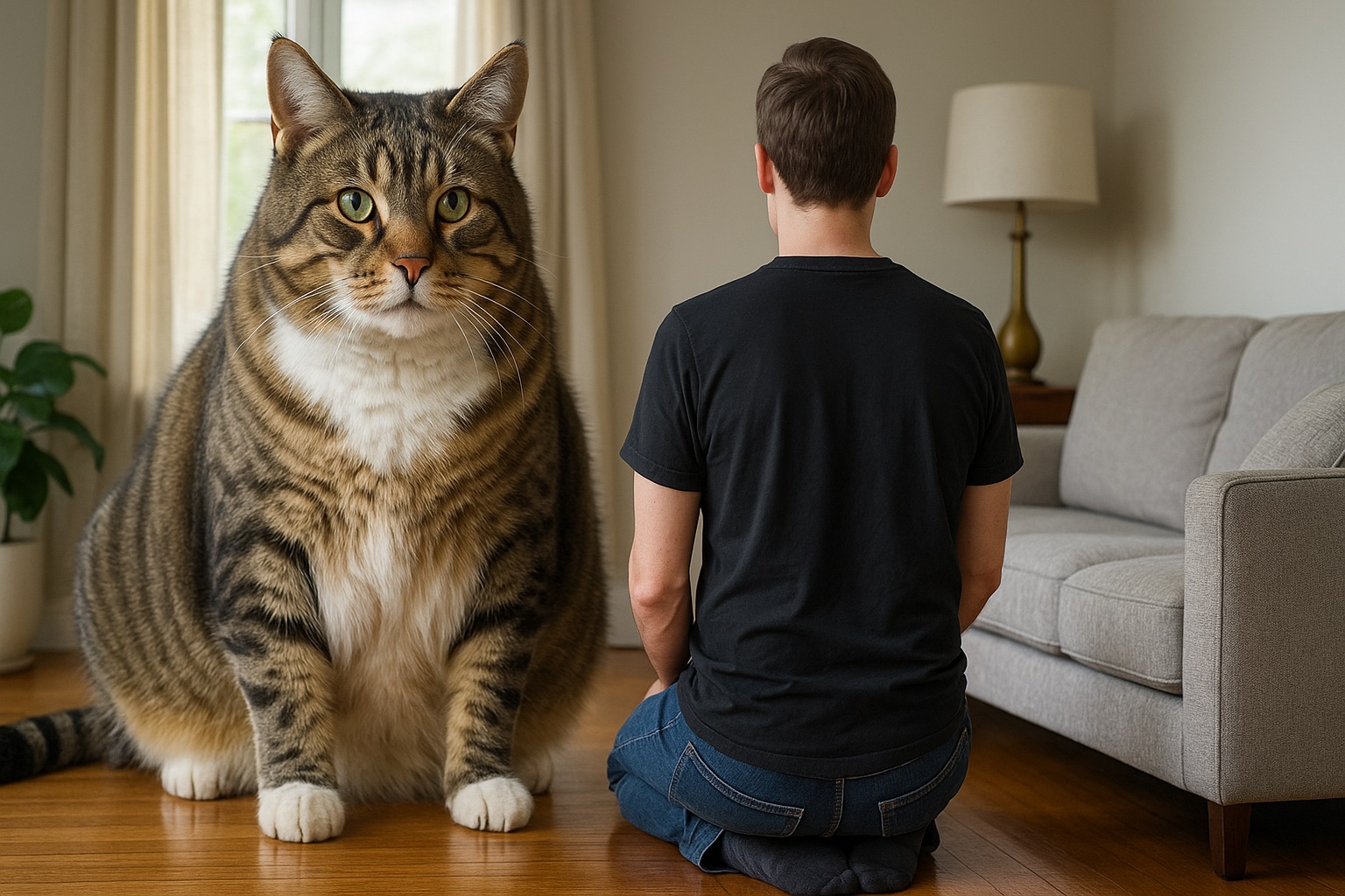 Что бы с нами сделали кошки, если были размером с лошадь