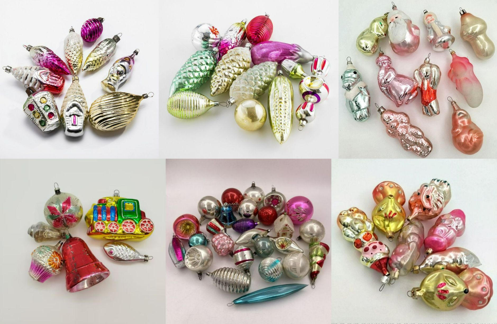 Какие сюжеты были на ёлочных игрушках в СССР. Советские ёлочные игрушки и сейчас покупают, продают, коллекционируют. Источник изображения: monetnik.ru. Фото.