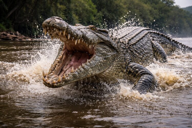 Пугающие факты про крокодила Густава, который съел 300 человек. Считается, что крокодил Густав был длиной около 6 метров. Фото.