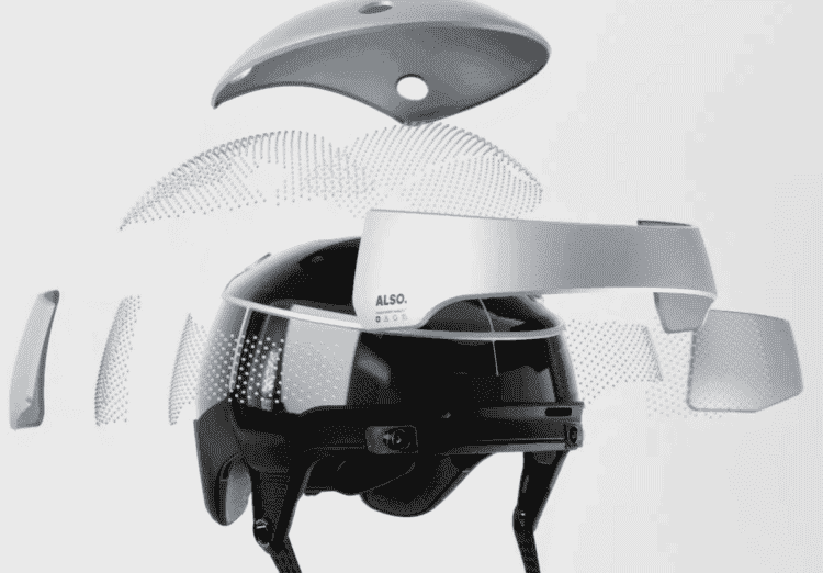 Умный велошлем. Конструкция как всегда многослойная, но слои другие. Изображение: uncrate.com. Фото.