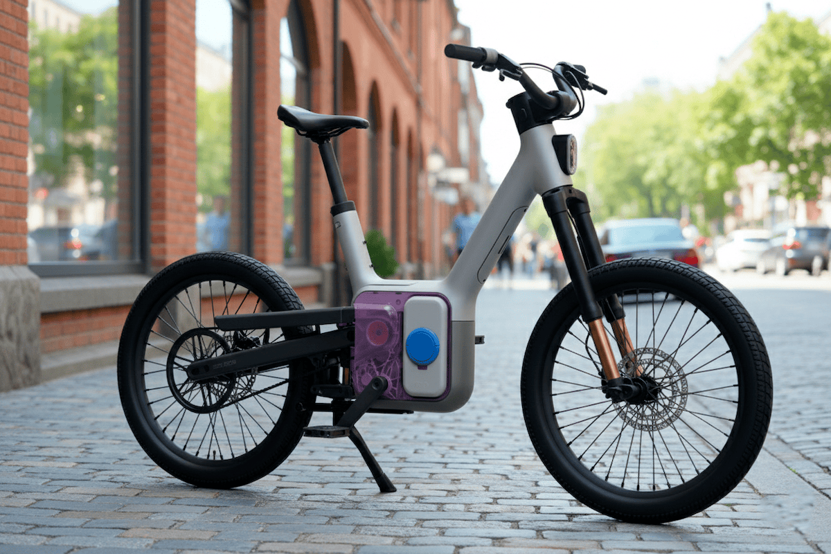 А вот и сам велосипед, для которого нужен этот шлем. Фото.