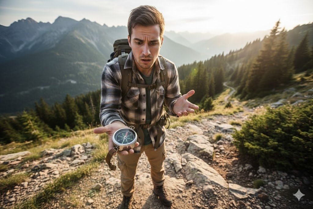 Вы доверяете компасу? А он рядом с металлом и техникой теряет ориентацию