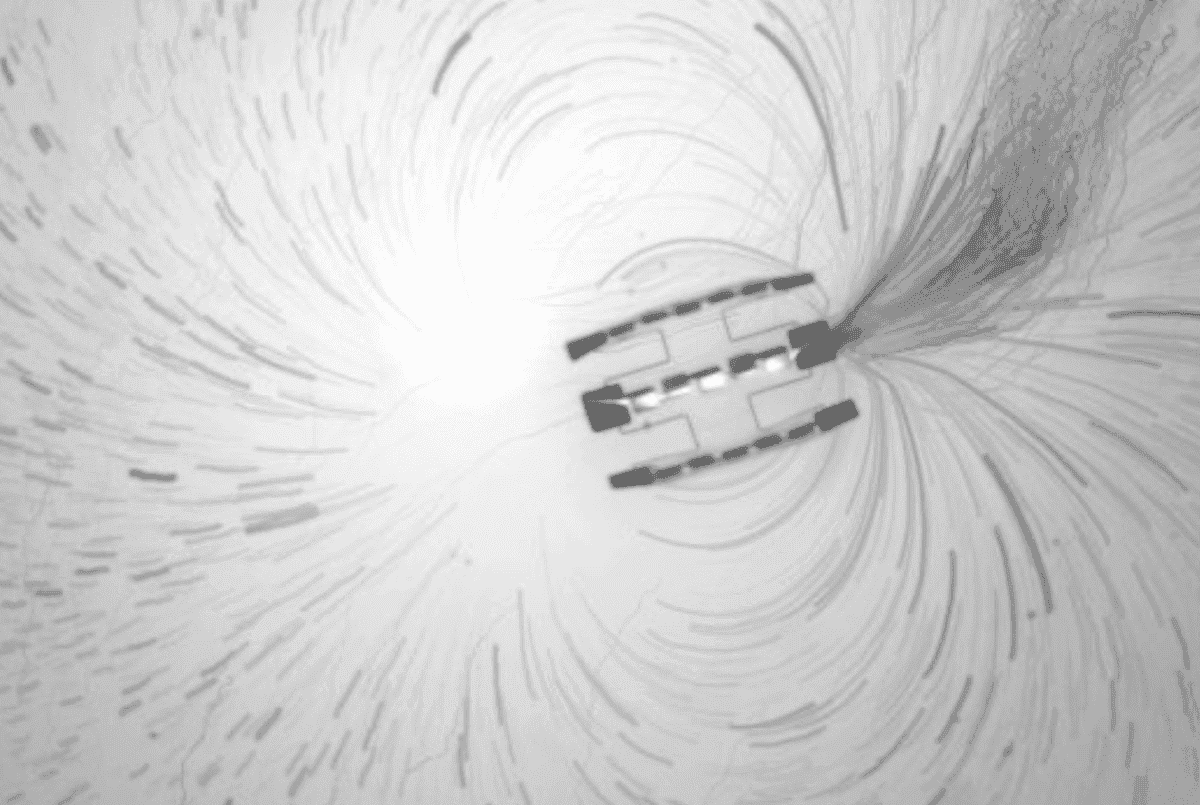 Принцип движения почти реактивный. Фото.