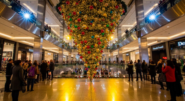 Перевёрнутая ёлка: что это за тренд и как повторить его дома. Фото.