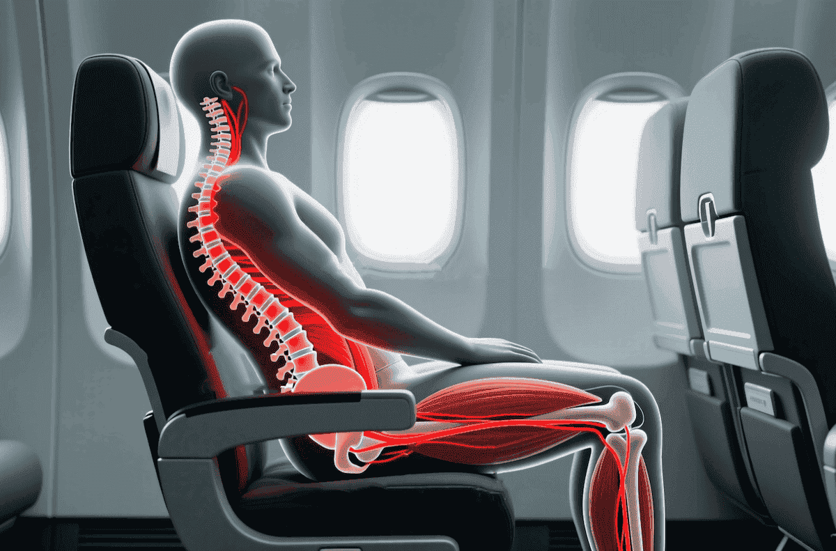 Места в самолете не сделаны почти без учета анатомии. Фото.