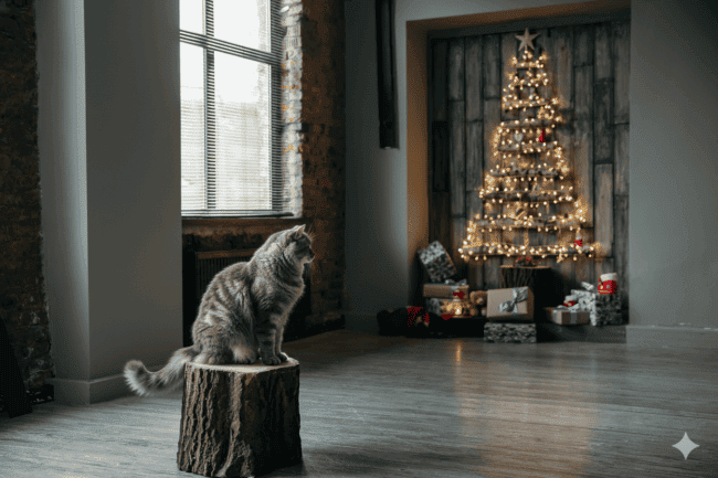 Коты одобрили: рейтинг самых необычных новогодних ёлок для дома. Фото.