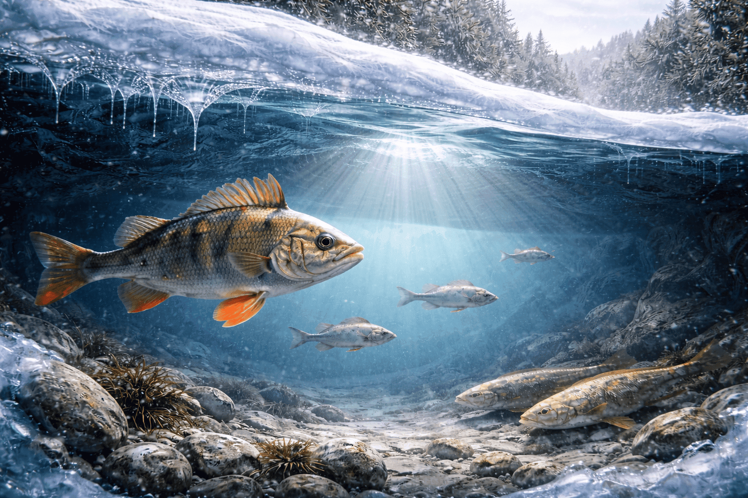 Почему рыбы не мёрзнут зимой подо льдом Почему рыбы не мёрзнут зимой подо льдом