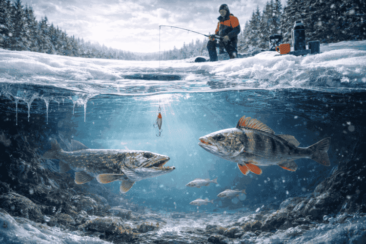 Почему вода подо льдом не замерзает до дна. Для большинства пресноводных рыб средней полосы основной «щит» — физика воды и снижение метаболизма. А полярным и морским холодноводным видам помогают белки-антифризы в крови. Фото.