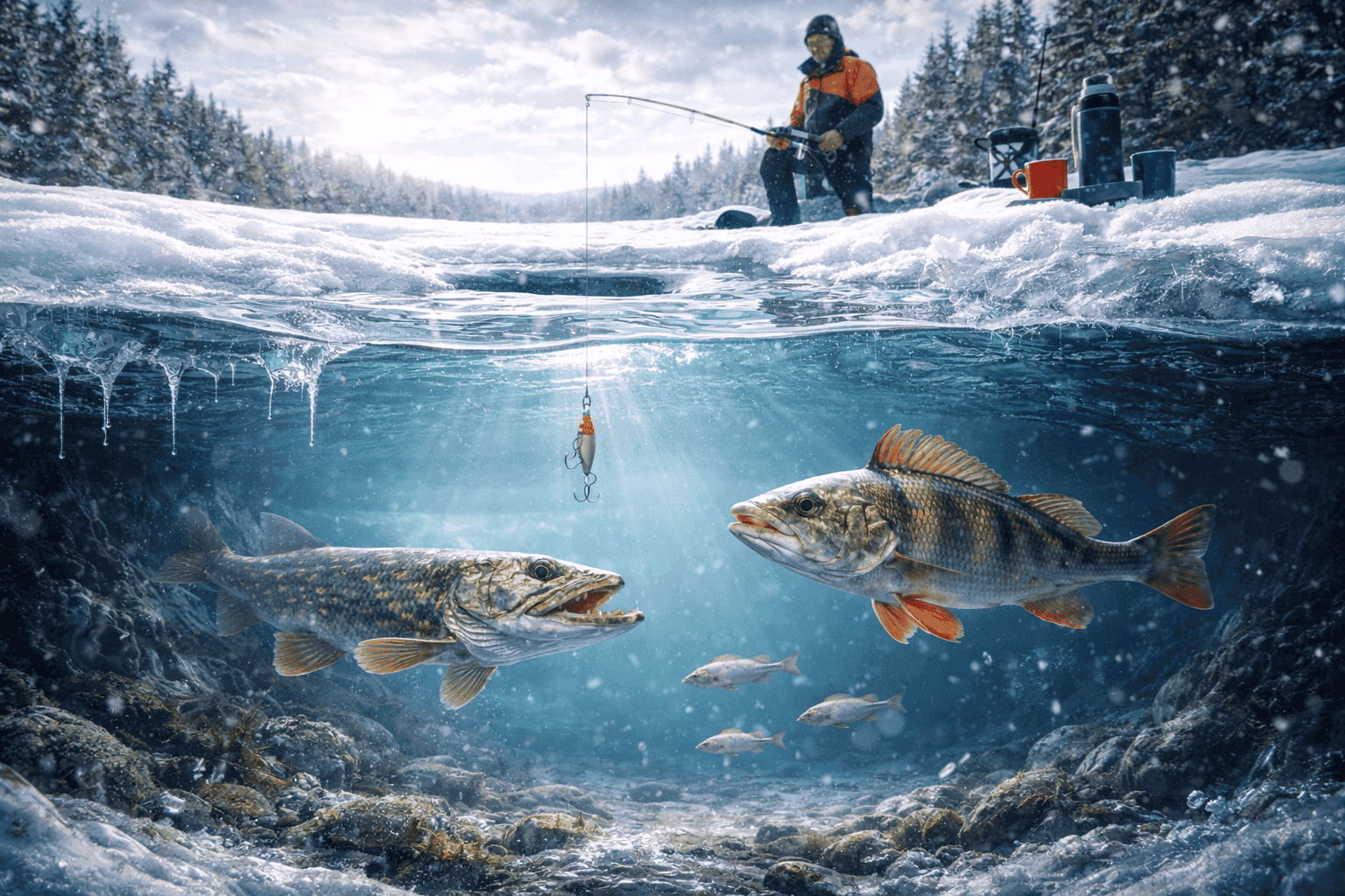 Для большинства пресноводных рыб средней полосы основной «щит» — физика воды и снижение метаболизма. А полярным и морским холодноводным видам помогают белки-антифризы в крови. Фото.