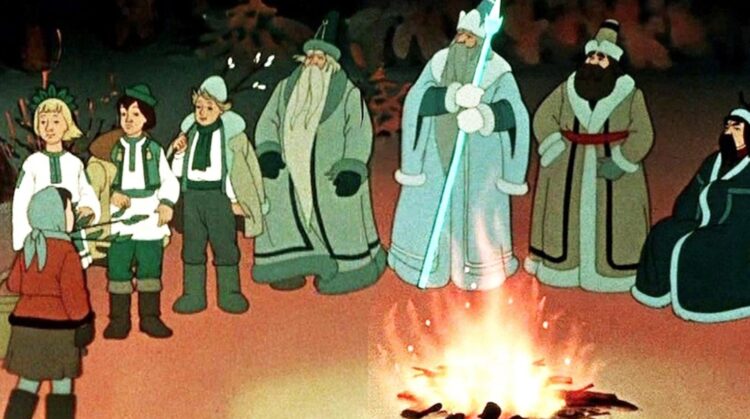 «Двенадцать месяцев» (1956). Кадр из мультфильма «Двенадцать месяцев». «Двенадцать месяцев» (1956). Кадр из мультфильма «Двенадцать месяцев». Фото.