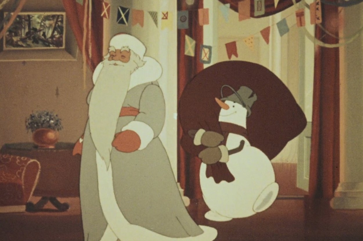 «Когда зажигаются елки» (1950). Кадр из мультфильма «Когда зажигаются елки». Фото.