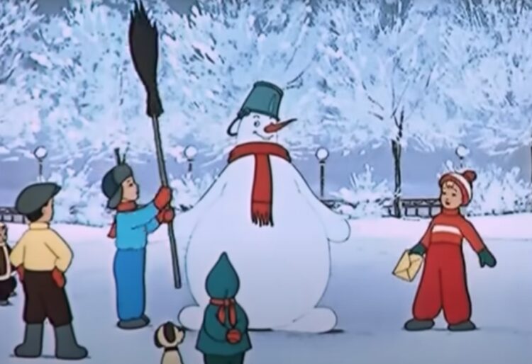 «Снеговик-почтовик» (1955). Кадр из мультфильма «Снеговик-почтовик». «Снеговик-почтовик» (1955). Кадр из мультфильма «Снеговик-почтовик». Фото.