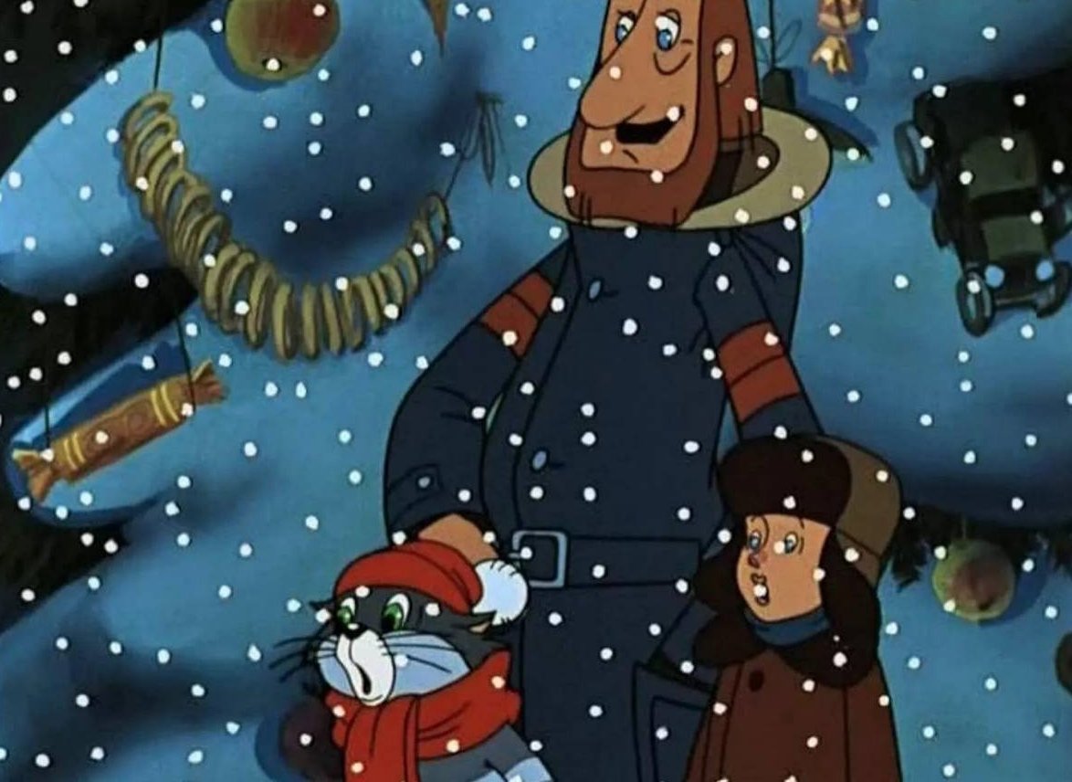 «Зима в Простоквашино» (1984). Кадр из мультфильма «Зима в Простоквашино». Фото.