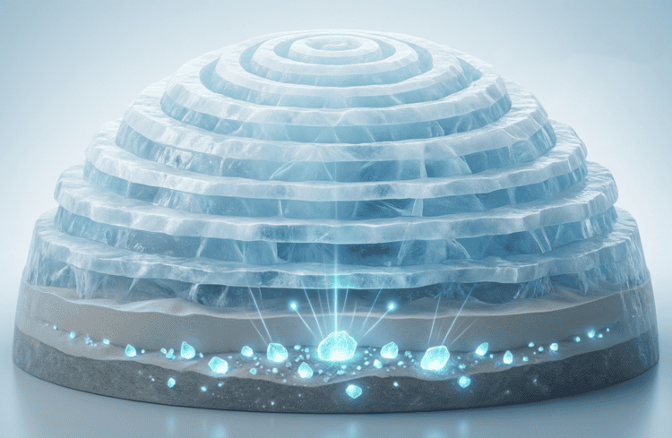 Как изучают толщи льда. Многолетняя мерзлота никогда не бывает однородной. Это всегда много слоев, каждый из который несет информацию о своем этапе истории. Фото.