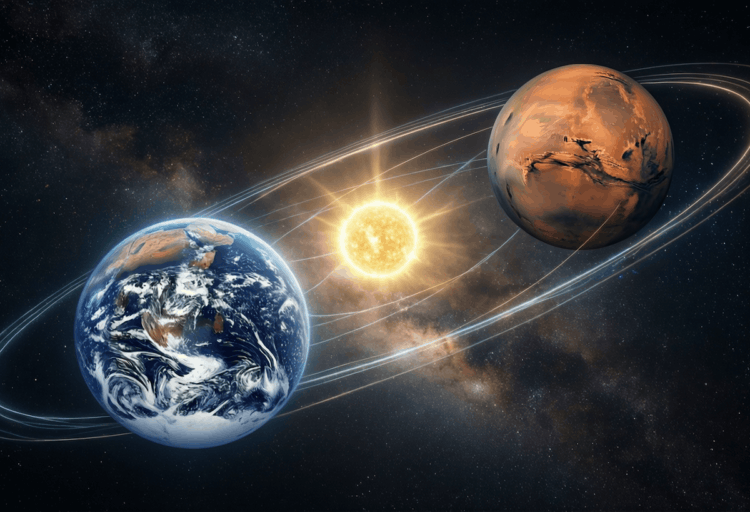 Как Марс влияет на ледниковые периоды Земли. Другие планеты далеко, но они сильно влияют на Землю. Фото.