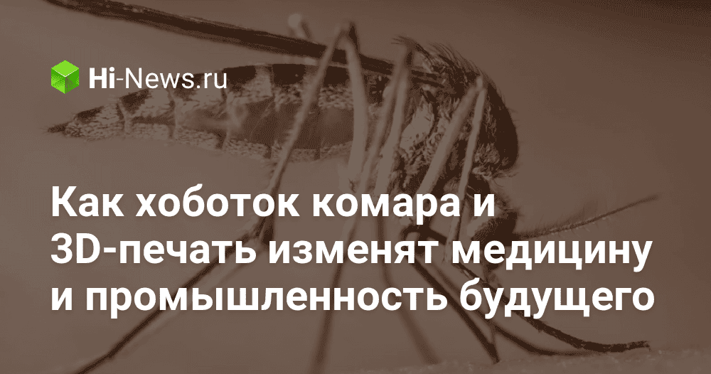 Как хоботок комара и 3D-печать изменят медицину и промышленность будущего