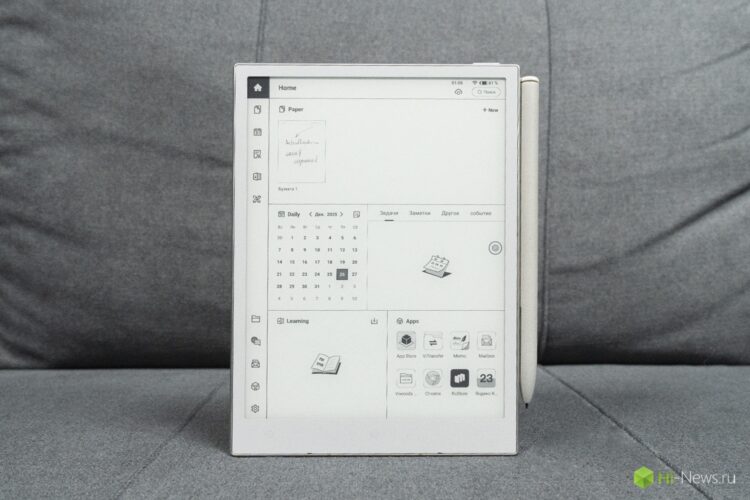 Необычный планшет с E-Ink экраном и искусственным интеллектом. Обзор Viwoods AiPaper Mini. Это не просто электронная читалка, а почти полноценный планшет. Фото.