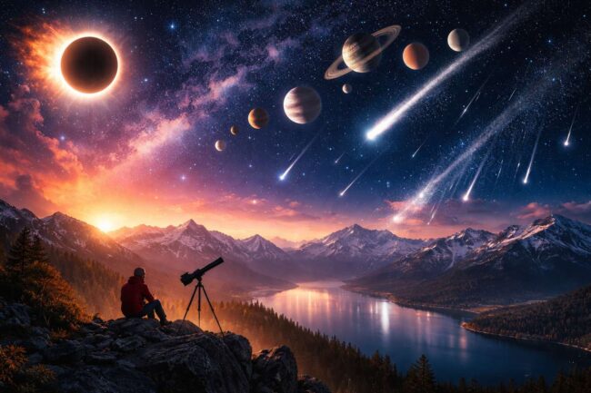 Лучшие астрономические события 2026 года: что и когда смотреть на небе. Фото.