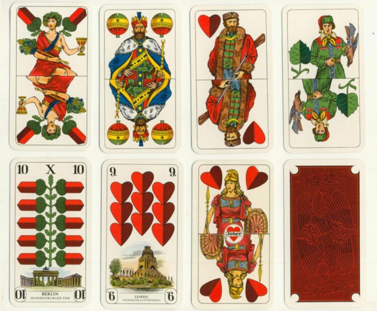 Как создавался дизайн атласной колоды. Традиционная колода игральных карт в Германии. Источник изображения: tavika.ru. Фото.