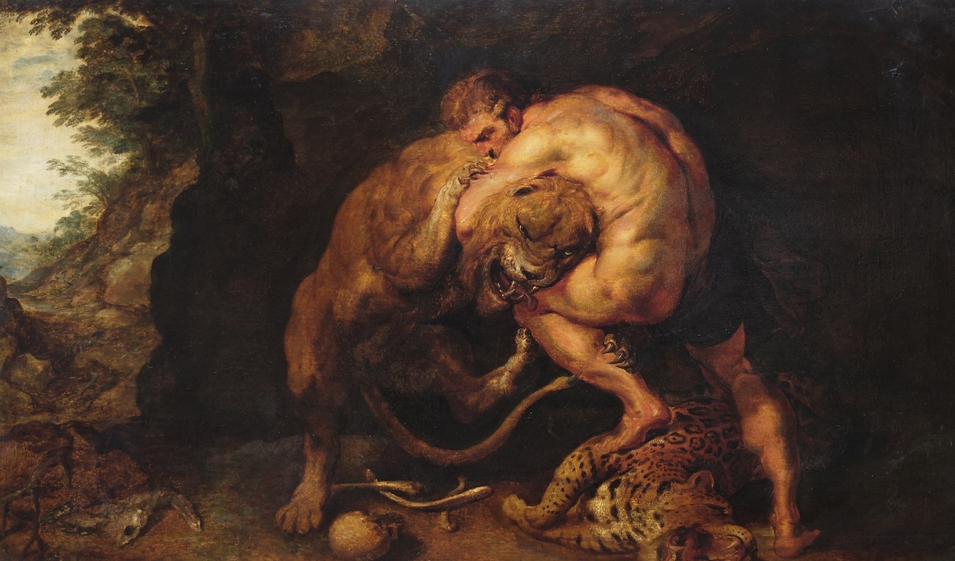 Геракл в мифах Древней Греции. «Геракл и немейский лев». Источник изображения: wikipedia.org. Фото.