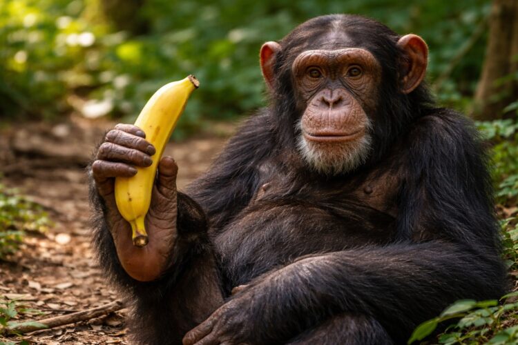 Пальцы нужны только для баланса. Шимпанзе до сих апор используют ноги для хватания предметов, поэтому эволюция оставила им ловкие пальцы. Фото.