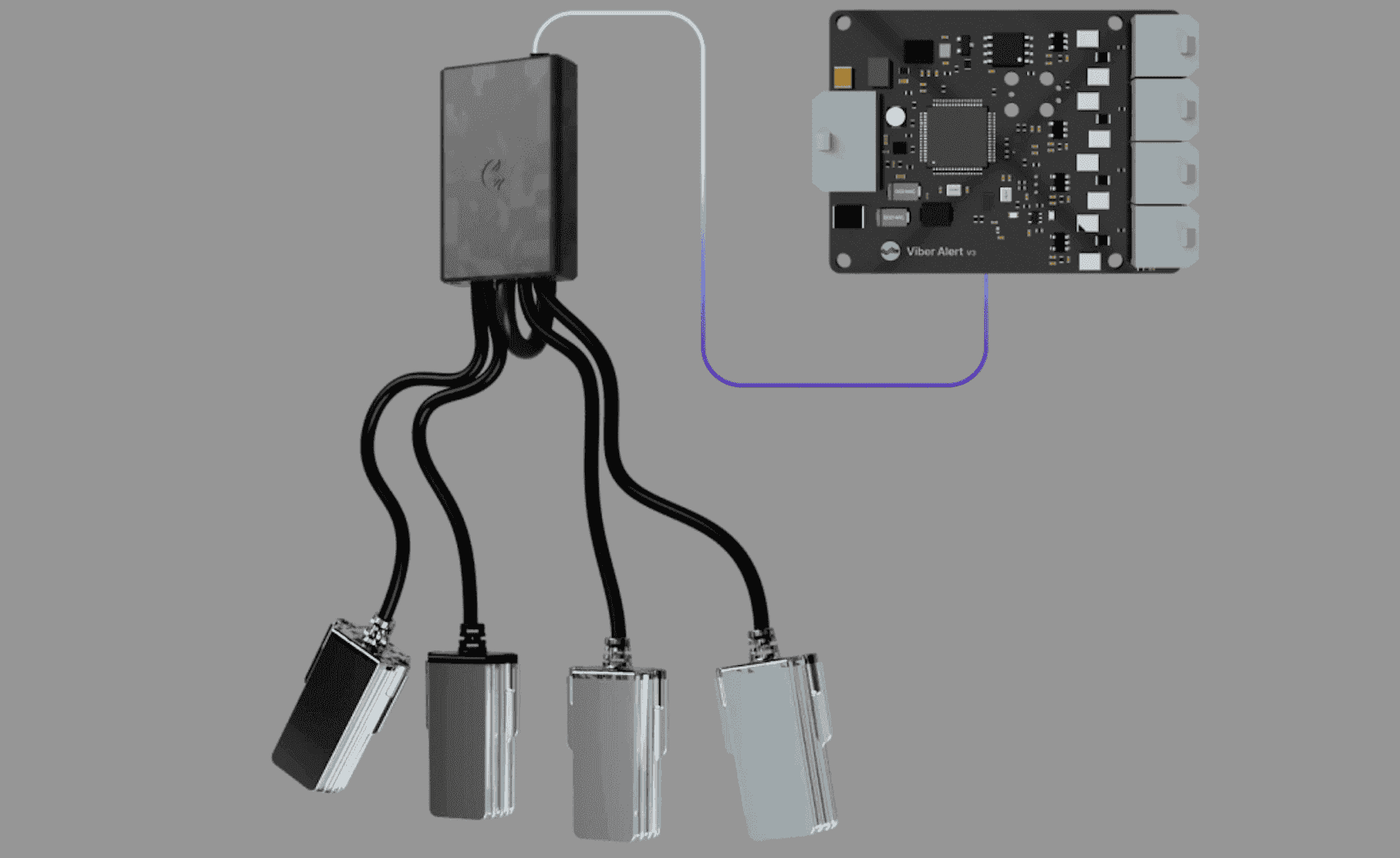 Блок управления и четыре вибромотора. Изображение: NewAtlas. Фото.