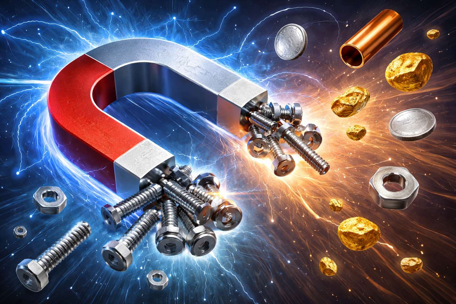 Почему магнит притягивает только некоторые металлы, а другие — нет