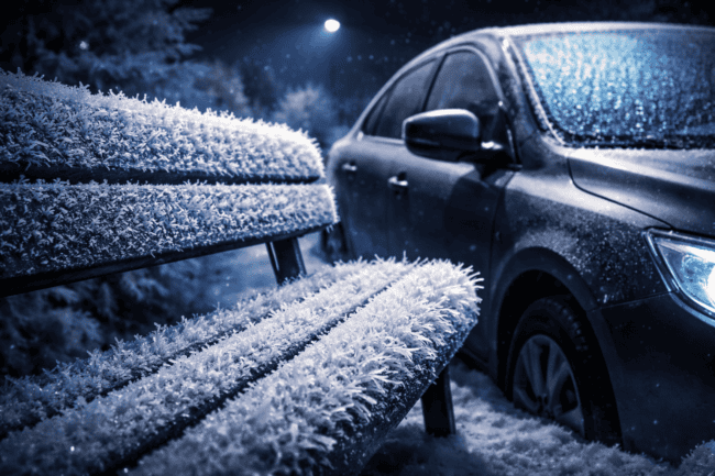 Почему иней появляется не на всех поверхностях: от чего это зависит. Фото.