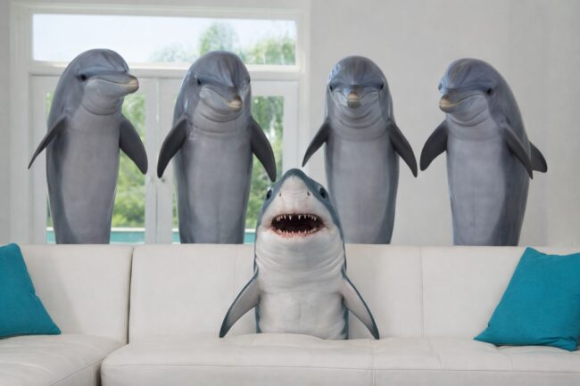 Почему акулы боятся дельфинов: удивительная правда из глубин океанов. Фото.