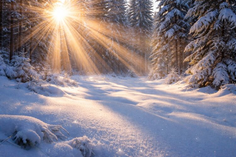 Почему снег кажется белым. Снег выглядит белым из-за многократного отражения солнечного света. Фото.