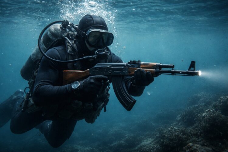Можно ли стрелять из оружия под водой? Под водой стрелять можно, но с нюансами. Фото.